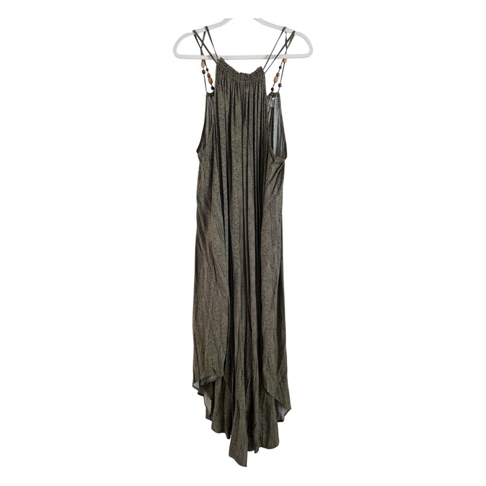 Cato Beaded Halter Neck‎ Genie Jumpsuit Women's 26/28 Safari Olive Wide Leg Boho